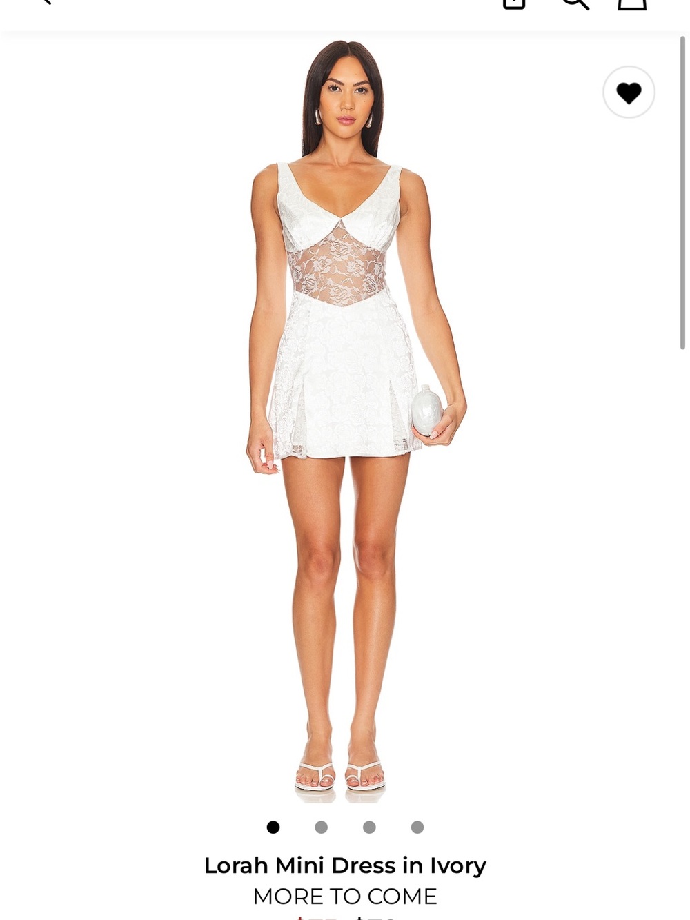 Lorah Ivory Lace Mini Dress